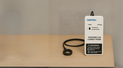 IWATSU® Rogowski Current Probe banner with girl
