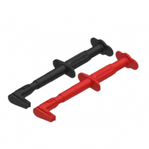 Set 2 rail clip connectors 4mm red and black